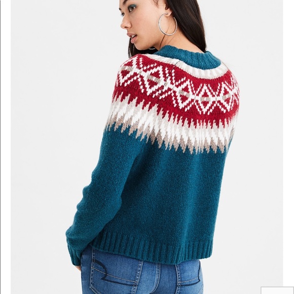 American Eagle | Fair Isle Pull Over Sweater - Picture 3 of 7